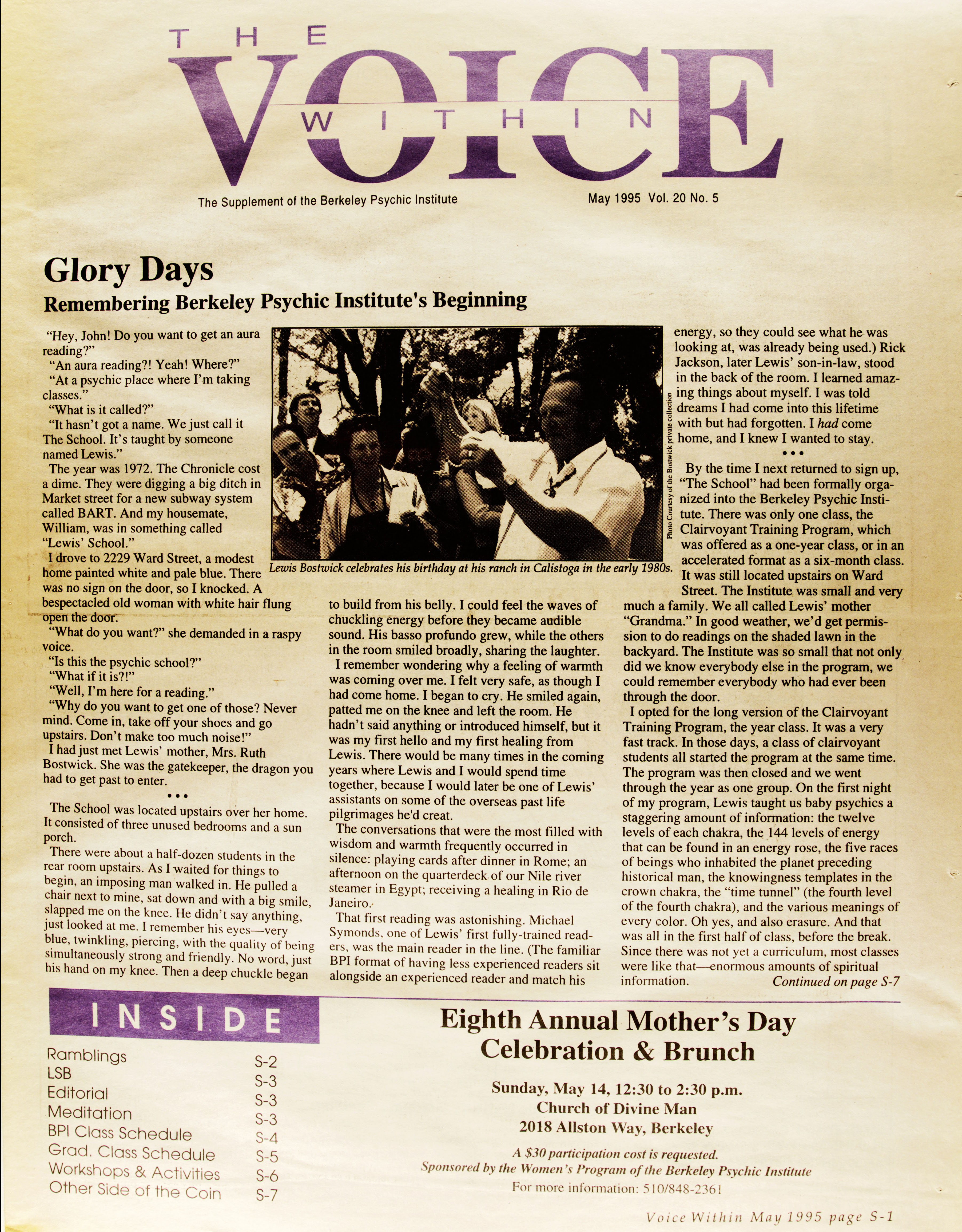 Page S-1 Personal History by John Huddleston